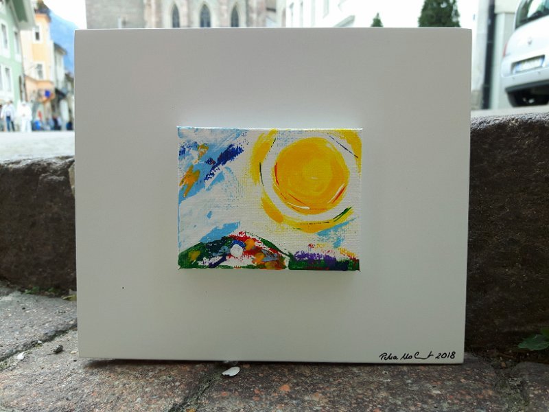 Sonne 5 2018 17×20 Acryl auf LW, € 79 SOLD